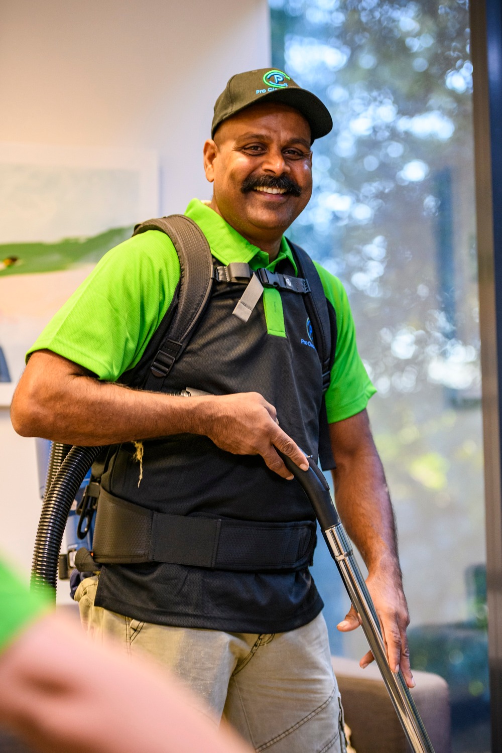 Cleaner at work